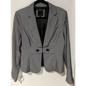 Womens The Limited Suit Jacket Blazer Gray Size 10 One-Button‎ Front